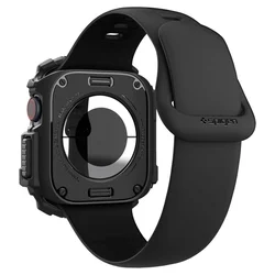 Apple Watch 10 (42 mm) okosóra tok - SPIGEN RUGGED ARMOR matt fekete szilikon tok-2