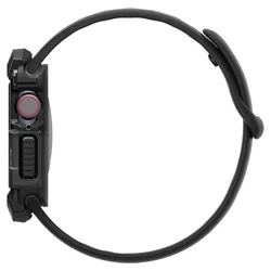 Apple Watch 10 (42 mm) okosóra tok - SPIGEN RUGGED ARMOR matt fekete szilikon tok-3