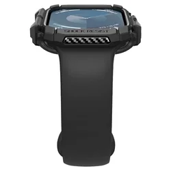 Apple Watch 10 (42 mm) okosóra tok - SPIGEN RUGGED ARMOR matt fekete szilikon tok-7