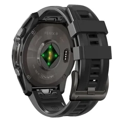 GARMIN FENIX 5X / 5X PLUS / 6X / 6X PRO / 7X / 8 (47 mm) okosóra szilikon szíj - TECH-PROTECT fekete szilikon szíj-1