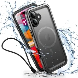 iPhone 16 telefontok - Tech- Protect SHELLBOX - MagSafe kompatibilis, 360°-os, átlátszó/fekete tok-3