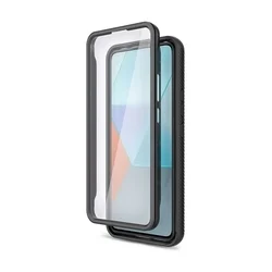 iPhone 16 Pro telefontok - Tech- Protect SHELLBOX - MagSafe kompatibilis, 360°-os, átlátszó/fekete tok-2