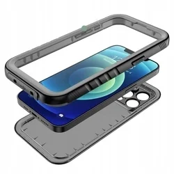 iPhone 16 Pro telefontok - Tech- Protect SHELLBOX - MagSafe kompatibilis, 360°-os, átlátszó/fekete tok-1