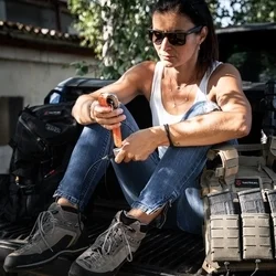 TACTICAL Recce 3.20 - Samsung Galaxy Watch okosóra töltő, fekete/szürke, Type-C (USB-C) szövet kábellel-1
