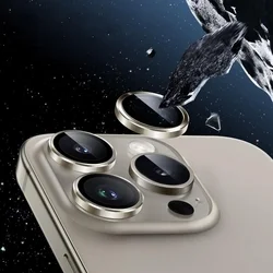 iPhone 16 Pro Max - HOFI kameralencse natúr titán védőkeret-1