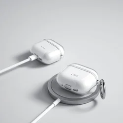 Airpods 4 tartó: AirPods 4 tartó - átlátszó szilikon, fém karabinerrel-6