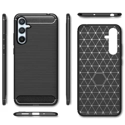 Samsung Galaxy A16 5G telefontok - CARBON fekete szilikon hátlap tok-4