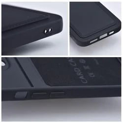 Samsung Galaxy A16 5G telefontok - Forcell Card - fekete kártyatartós szilikon hátlap tok ﻿-5