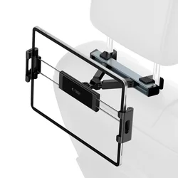 Tech- Protect V3 - fejtámlára rögzíthető, 360 fokban elforgatható fekete tablet tartó ﻿-4