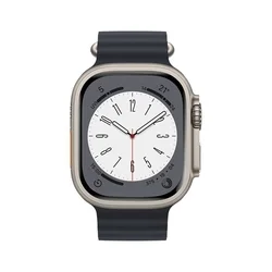 Apple Watch 42 / 44 / 45 / 49 mm okosóra szíj - F- Design FA12 - fekete szilikon szíj-1