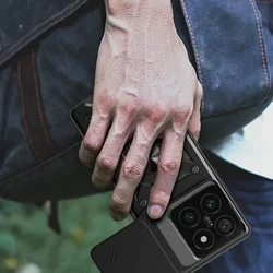 Telefontok Xiaomi 14T Pro - Camshield - fekete szilikon tok, kitámasztó ujjgyűrűvel, csúsztatható kameravédővel-3