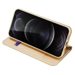 Telefontok iPhone 14 - Dux Ducis arany könyvtok-4