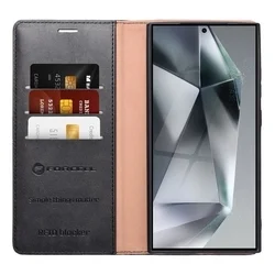 Telefontok Samsung Galaxy A15 4G / 5G - Jelblokkolós (RFID) fekete mágneses könyvtok-3