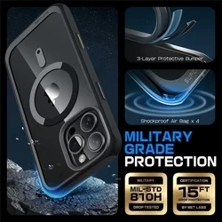Telefontok iPhone 16 Pro Max - SUPCASE UB MAG MAGSAFE fekete-átlátszó ütésálló tok-4