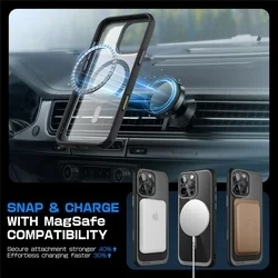 Telefontok iPhone 16 Pro Max - SUPCASE UB MAG MAGSAFE fekete-átlátszó ütésálló tok-5