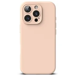 Telefontok iPhone 16 Pro Max - RINGKE SILICONE MAGNETIC MAGSAFE púder pink hátlap tok-1