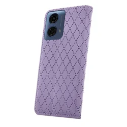 Motorola Moto G04 telefontok - Smart Caro - lila mágneses könyvtok-1