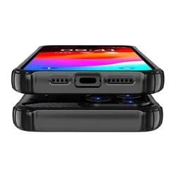 Telefontok iPhone 16 Pro - Defender II fekete ütésálló hátlap tok-2