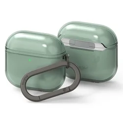 AirPods 4 tartó: RINGKE AIR zöld tok, karabinerrel-1