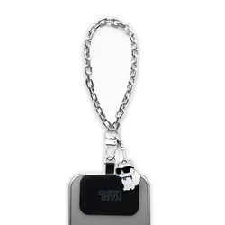 Telefontok: Karl Lagerfeld Tether Patch - Choupette ezüst karlánc - univerzális tokba helyezhető csuklópánt -1