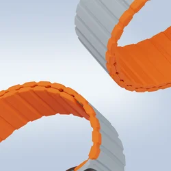 Xiaomi Watch S1 / Watch S1 Active okosóra szíj - Dux Ducis - szürke/narancssárga mágneses szíj (szíj szélesség: 22 mm)-2