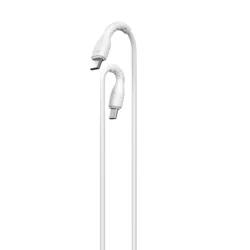 DEVIA EC151 kábel - Type-C (USB-C) / Type-C (USB-C) fehér kábel, 1m, 3A-1