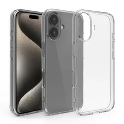 iPhone 16 Plus telefontok - 2 mm-es átlátszó szilikon hátlap tok-1