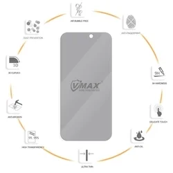 iPhone 7 Plus / 8 Plus üvegfólia - VMax - betekintésvédő üvegfólia ﻿-4