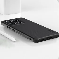 Xiaomi 14T 5G telefontok - Nillkin Super Frosted - fekete hátlap tok beépített mágnessel (MagSafe tartóval kompatibilis)-3