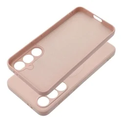 Samsung Galaxy S24 FE telefontok - MagSafe kompatibilis púder pink szilikon hátlap tok-1