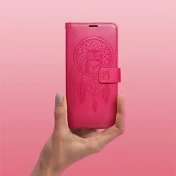 Xiaomi Redmi 14C telefontok - MEZZO bagoly mintás magenta mágneses szilikon keretes könyvtok-4