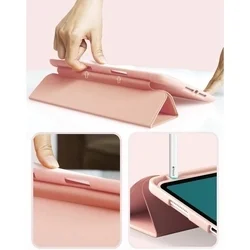 Tablettok iPad 2021 10.2 (iPad 9) - pink smart case, ceruza tartóval-3