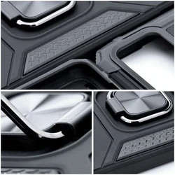 Samsung Galaxy S24 FE telefontok - Nitro Ring Armor - fekete gyűrűs, kitámasztható, ütésálló műanyag hátlaptok-5