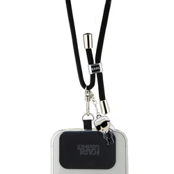 Telefontok: Karl Lagerfeld Universal Crossbody Strap Cord - Univerzális - tokba helyezhető nyakba akasztó - fekete-1