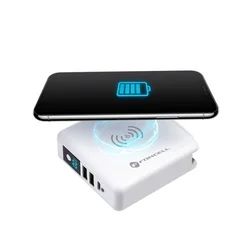 Forcell F-Energy hálózati töltő - 4in1 2 x USB / 1 Type-C (USB-C) porttal, 8000 mAh-s powerbank, vezeték nélküli töltés támogatás-7