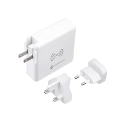 Forcell F-Energy hálózati töltő - 4in1 2 x USB / 1 Type-C (USB-C) porttal, 8000 mAh-s powerbank, vezeték nélküli töltés támogatás-5