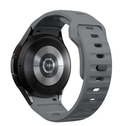 Samsung Galaxy Watch 4 (40 / 42 / 44 / 46 mm) okosóra szíj - Tech- Protect IconBand Line - szürke színű szilikon szíj (szíj szélesség: 20 mm)-1