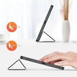 Tablettok Samsung Galaxy Tab S9 Ultra 14,6 (X910, X916) - DUX DUCIS DOMO fekete smart case, ceruza tartóval-2