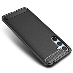 Telefontok Samsung Galaxy A56 5G - CARBON fekete szilikon hátlap tok-2