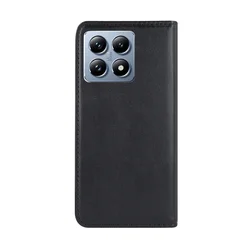 Xiaomi 14T Pro 5G telefontok - Smart Magnetic fekete szilikon keretes mágneses könyvtok-2