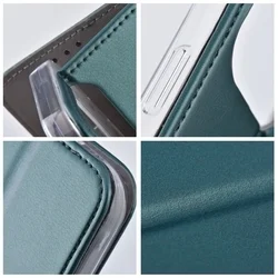 Xiaomi 14T Pro 5G telefontok - Smart Magnetic zöld szilikon keretes mágneses könyvtok-5
