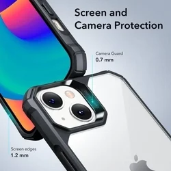 Telefontok iPhone 15 Plus - ESR átlátszó/fekete ütésálló tok-1