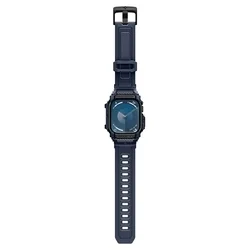 Apple Watch 10 (46 mm) okosóra szíj+tok - Spigen Rugged Armor - kék szilikon szíj+tok ﻿-8