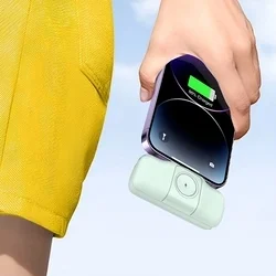 Wozinsky WF16-YCS - menta powerbank beépített Type-C (USB-C) csatlakozóval, 5000mAh + beépített Type-C (USB-C) kábellel + Apple Watch töltő-7