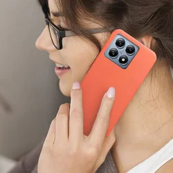 Xiaomi 14T Pro 5G telefontok - piros szilikon hátlap tok-3