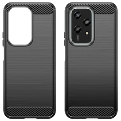 Telefontok Honor 200 Lite 5G - Carbon Fiber - fekete szilikon hátlap tok-1