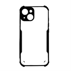 iPhone 15 telefontok - fekete / átlátszó ütésálló hátlap tok-1