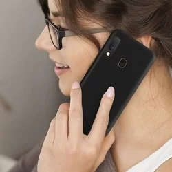Samsung Galaxy A20e Telefontok - Fekete matt szilikon tok-2