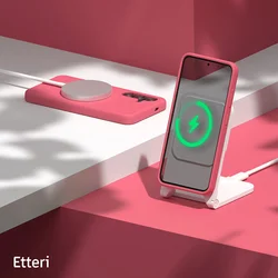 Samsung Galaxy S25+ (S25 Plus) telefontok - Etteri - málna színű szilikon hátlap tok-5