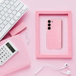 Samsung Galaxy A05s telefontok - Glitter - pink átlátszó csillámos hátlap tok-2